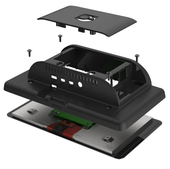 Raspberry Pi 4 Model B Touchscreen 7 inch Display Case -ABS, Black 1 Raspberry Pi 4 Model B Touchscreen 7 inch Display Case -ABS, Black